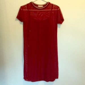 T-shirt dress.  Sheer top with slip underneath.